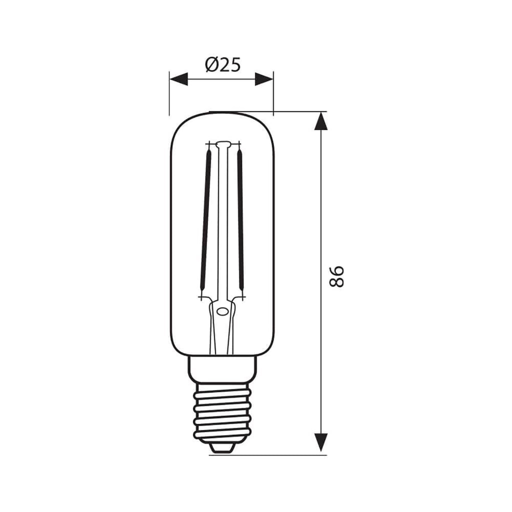 Lampadina mini lampada LED attacco piccolo E14 3W vetro resa 30W luce naturale 4000K 330 lumen luce frigo cappa 230V