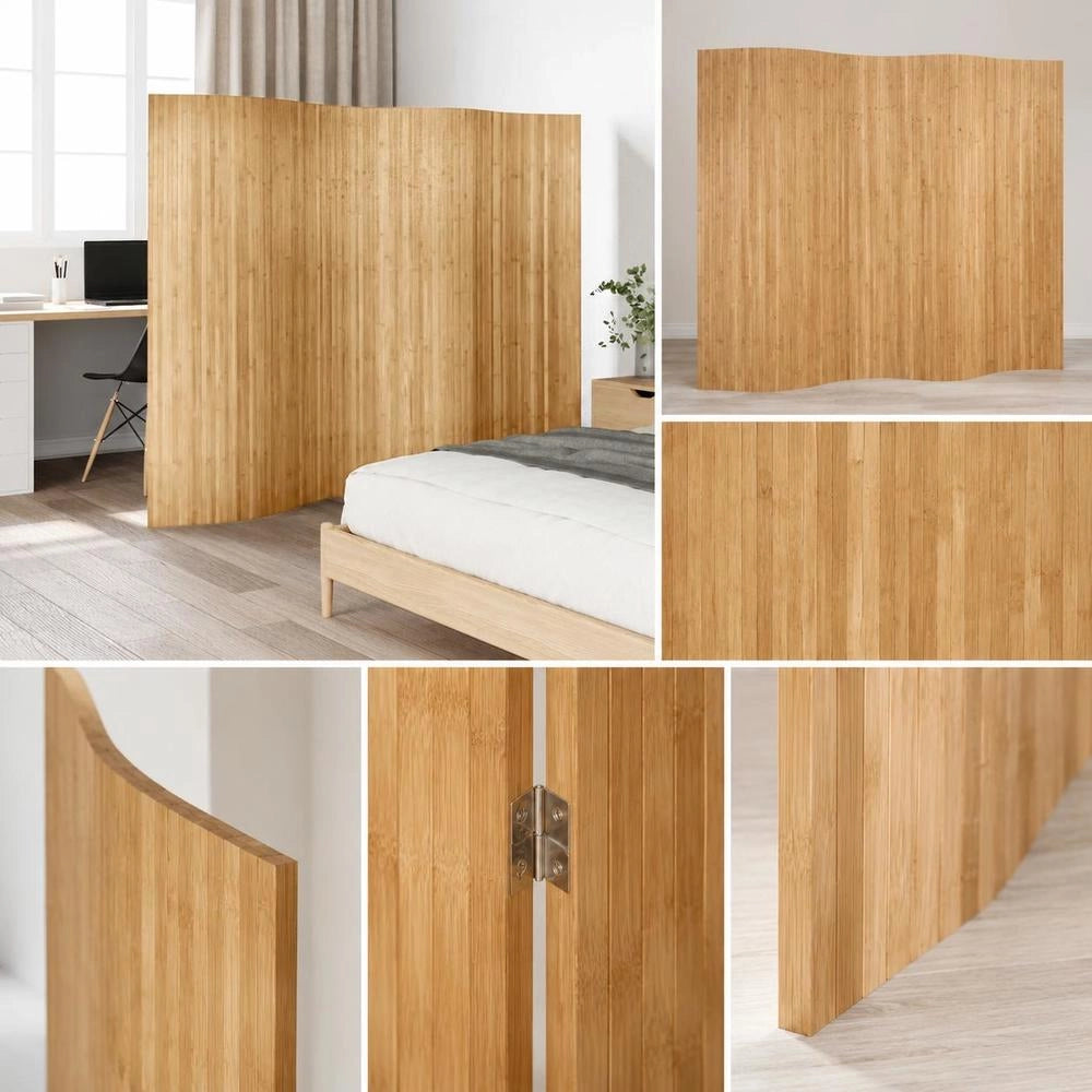 Bamboo Room Divider 250x165 Cm Natural