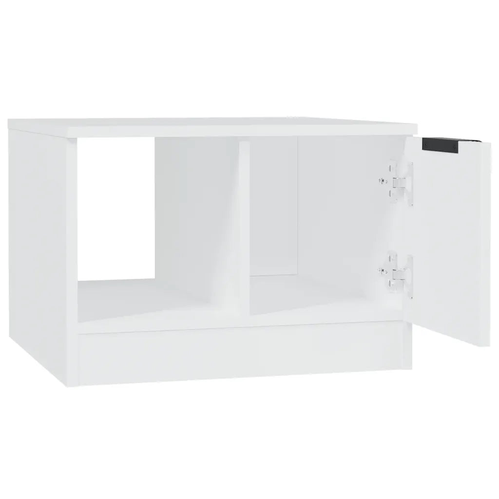Tavolino da salotto | Tavolino da caff¨¨ | Tavolino da Soggiorno Bianco 50x50x36 cm in Legno Multistrato