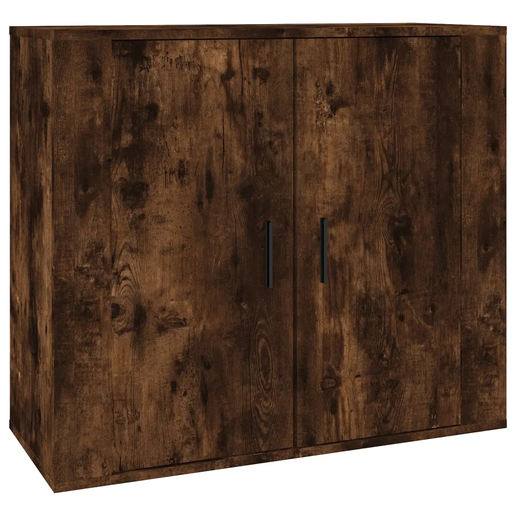 Credenze 3 pz | Madia | Buffet da pranzo | Armadio da pranzo Rovere Fumo in Legno Multistrato