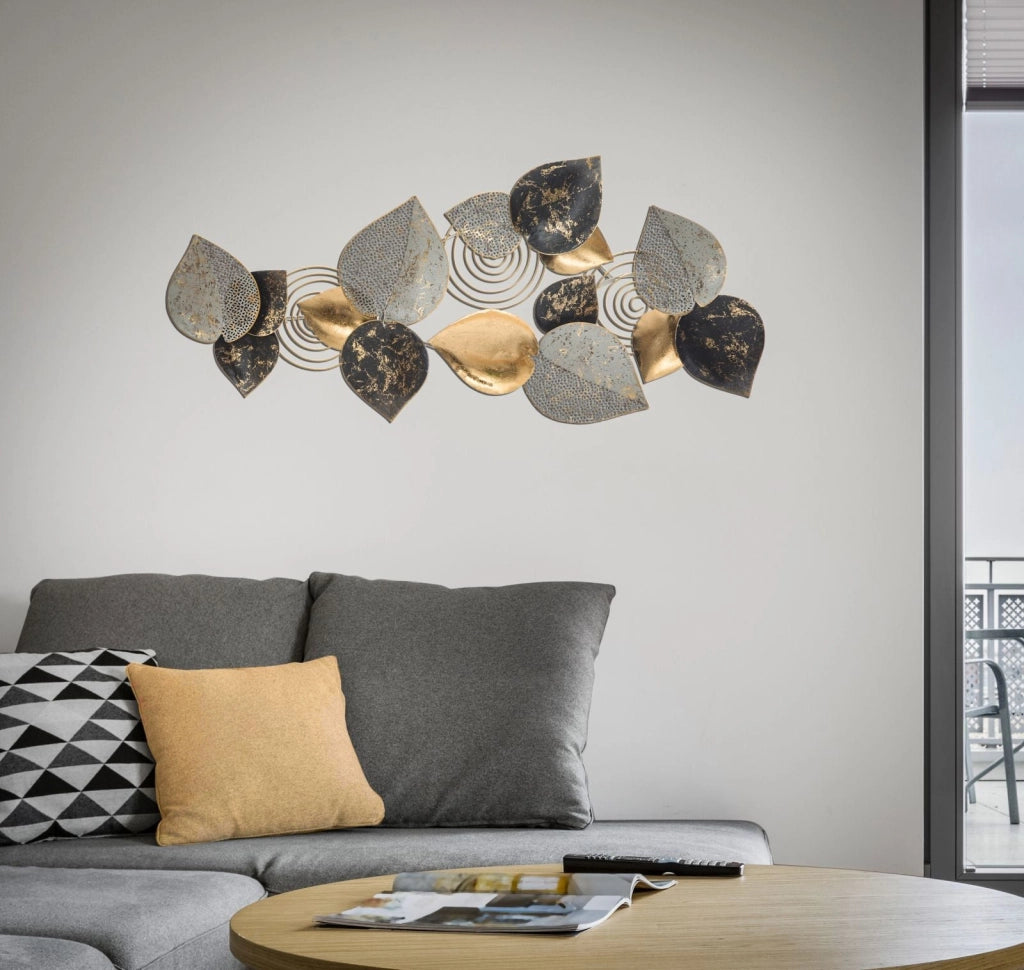 Pannello Decorativo in Ferro Foglia Mezza - cm 97x5,5x43
