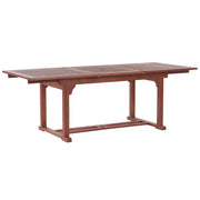 Tavolo da pranzo per esterno in legno di acacia scuro 160/220 x 90 cm piano allungabile