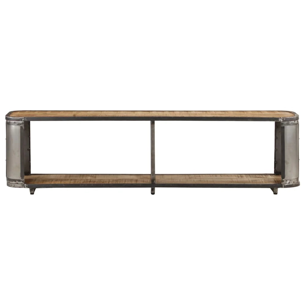 Mobile TV multimediale scaffale TV mobile TV sala da pranzo soggiorno camera da letto 150 x 30 x 40 cm legno massello di mango marrone 02_0025961