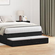 Cassetti letto Nero 120x36.5x16.5 cm Legno ingegnerizzato