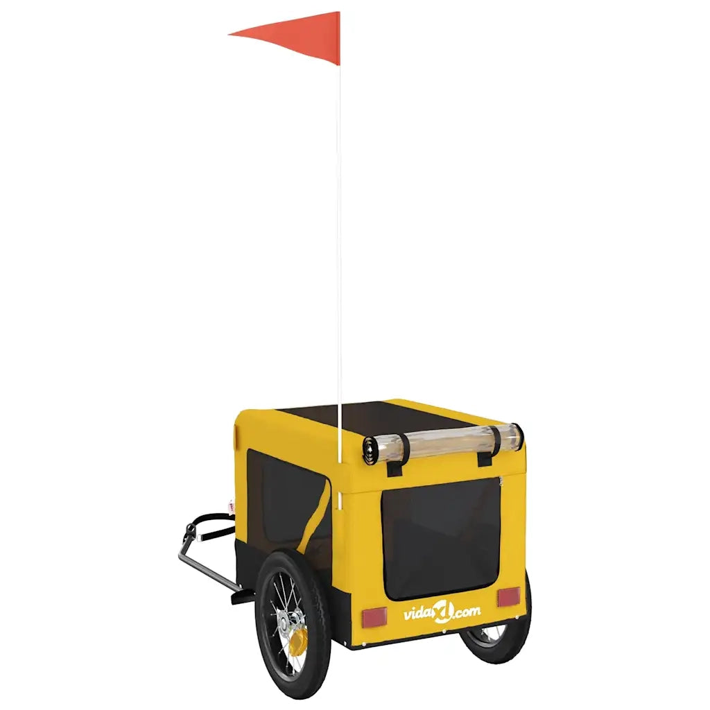Rimorchio da Bici per Animali Giallo e Nero Oxford e Ferro CFW5499121