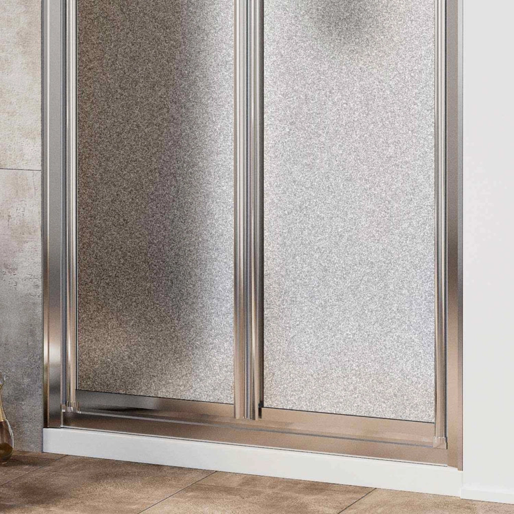 Porta Doccia 100CM H198 Cristallo Stampato C Apertura Saloon con Doppia Anta Battente mod. West