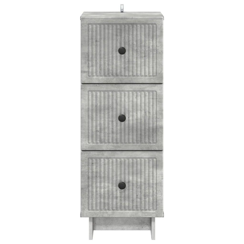Mobile con Cassetti Grigio Cemento 33 x 34,5 x 90 cm