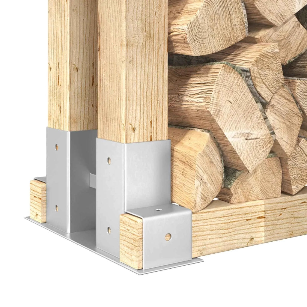 Aiuto per Impilare Legna 12 pcs Argento 34 x 10 x 15 cm Acciaio 42030116