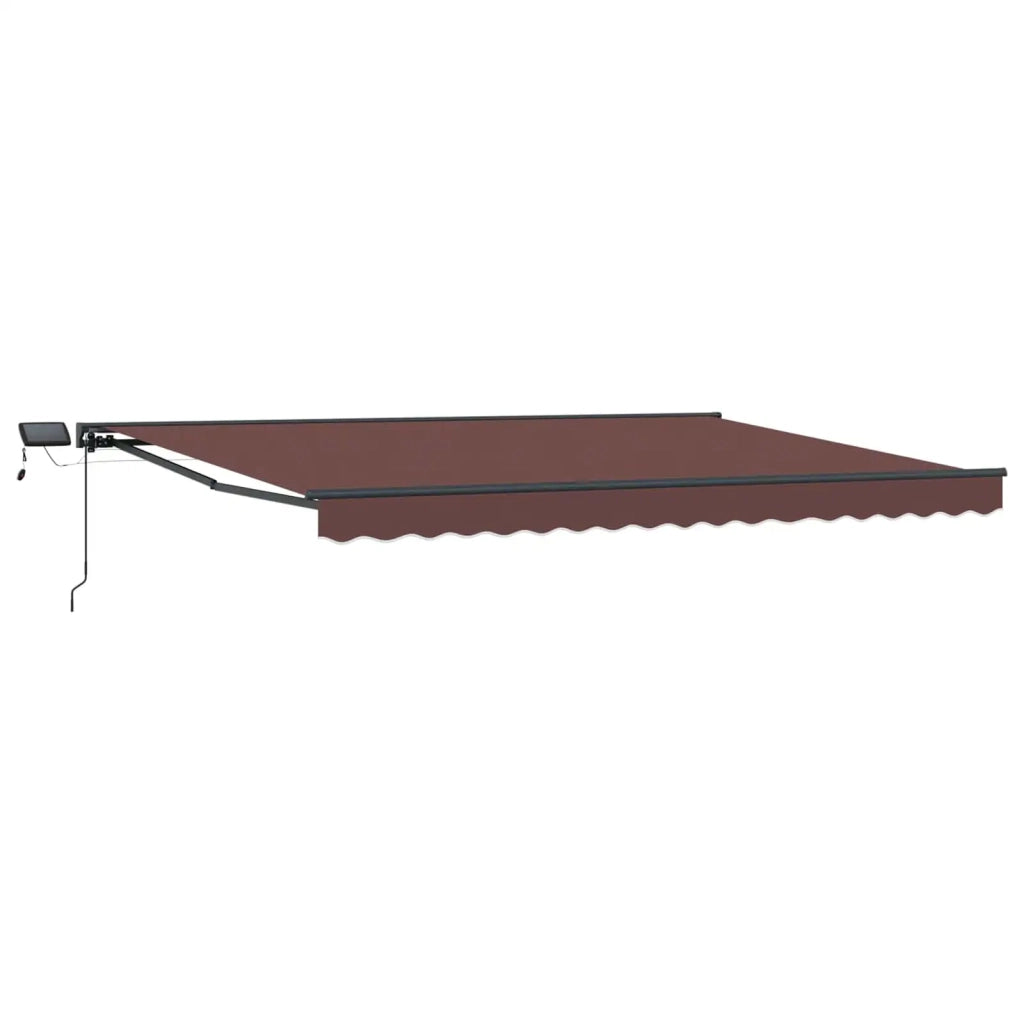 Cornice per Tenda Manuale con LED Marrone e Antracite 5 x 3 m 3420920