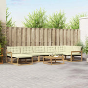 Set di divani da esterno 8 pcs Bianco e Crema
