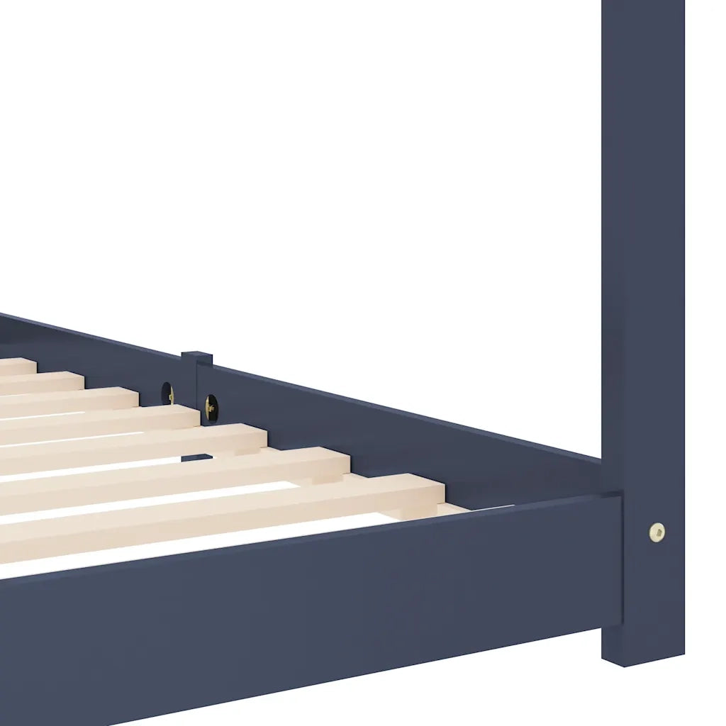 Giroletto per Bambini | Letto Infantile | Lettino Grigio in Massello di Pino 70x140 cm