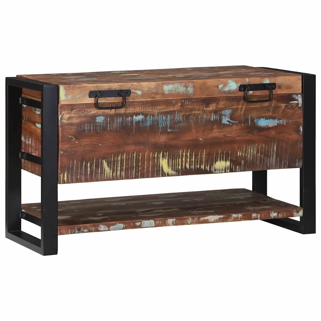 Scatola di Stoccaggio Multicolore Legno massello di recupero 4015976