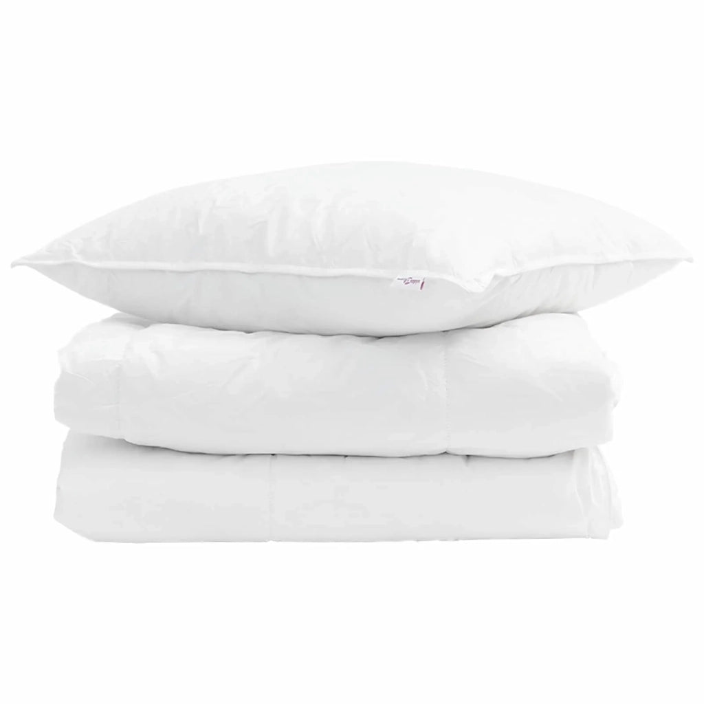 Duvet Estivo con cuscino 2 pz Bianco Piuma d'anatra 3376245