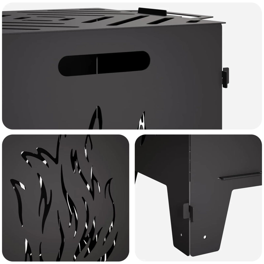 Focolare Nero 47 x 38 x 75 cm Acciaio 8012586