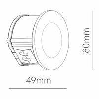 Beneito & Faure - Luce da incasso segnapasso LED Artis R Wall 4,5W - Segnapasso da parete rotondo IP66 Switch 2700K/3200K/4000K