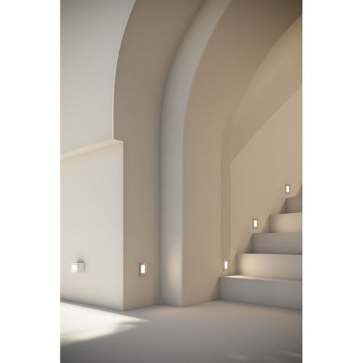 Beneito & Faure - Luce da incasso segnapasso LED Artis Sq Wall 4,5W - Faretto da parete squadrato IP66 Switch 2700K/3200K/4000K