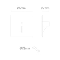 Beneito & Faure - Luce da incasso segnapasso LED Lao 1,5W - Sensore presenza e crepuscolare 2700K/3200K/4000K - Bianco e Nero