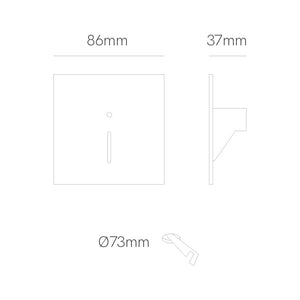 Beneito & Faure - Luce da incasso segnapasso LED Lao 1,5W - Sensore presenza e crepuscolare 2700K/3200K/4000K - Bianco e Nero