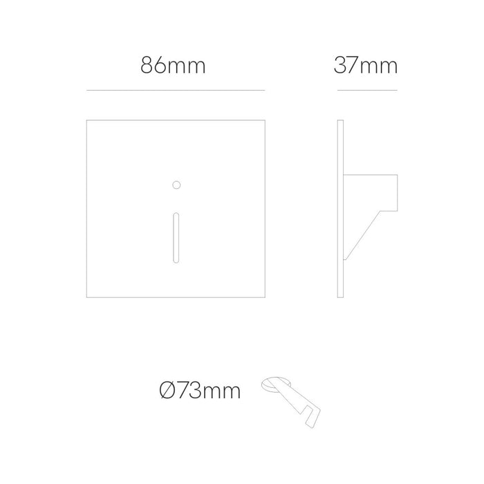Beneito & Faure - Luce da incasso segnapasso LED Lao 1,5W - Sensore presenza e crepuscolare 2700K/3200K/4000K - Bianco e Nero