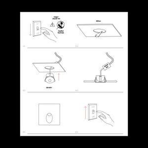 Luky - Luce da incasso segnapasso LED Beneito & Faure - 2W, Luce naturale 4000K, 65° - Faretto da incasso Quadrato Bianco