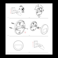 Beneito & Faure - Luce da incasso segnapasso LED Mis R Wall 3W - Segnapasso da parete rotondo IP65 Switch 2700K/3200K/4000K - Bianco