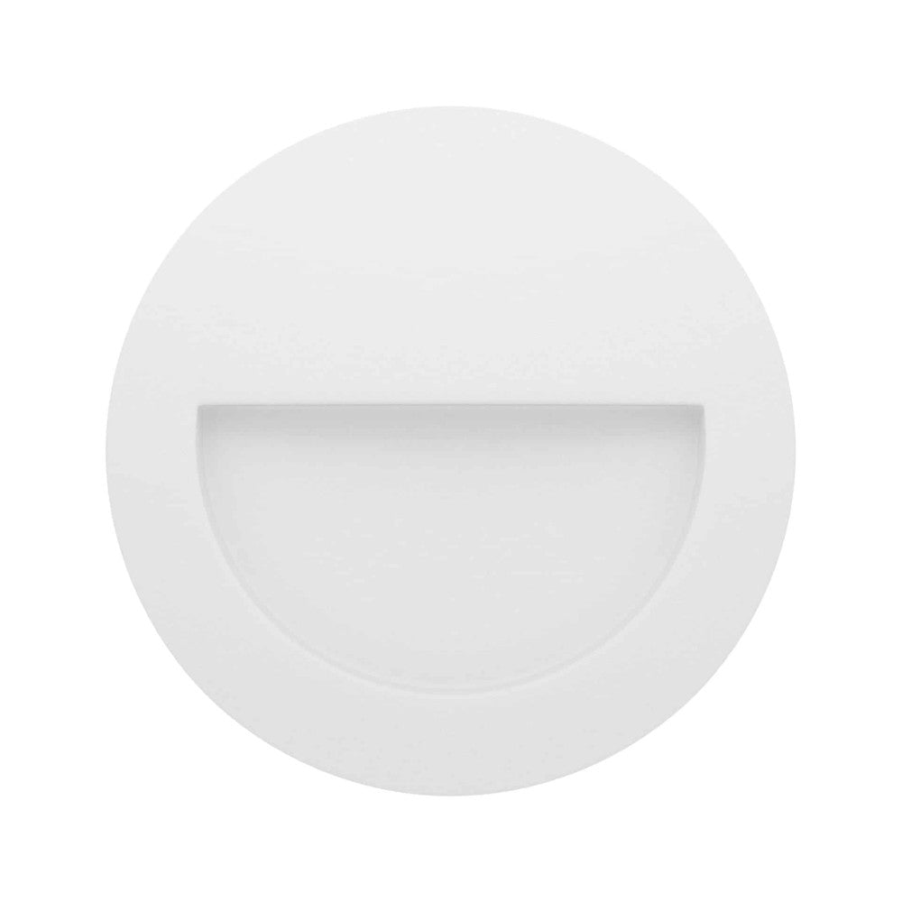 Beneito & Faure - Luce da incasso segnapasso LED Mis R Wall 3W - Segnapasso da parete rotondo IP65 Switch 2700K/3200K/4000K - Bianco