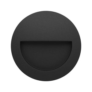 Beneito & Faure - Luce da incasso segnapasso LED Mis R Wall 3W - Segnapasso da parete rotondo IP65 Switch 2700K/3200K/4000K - Nero