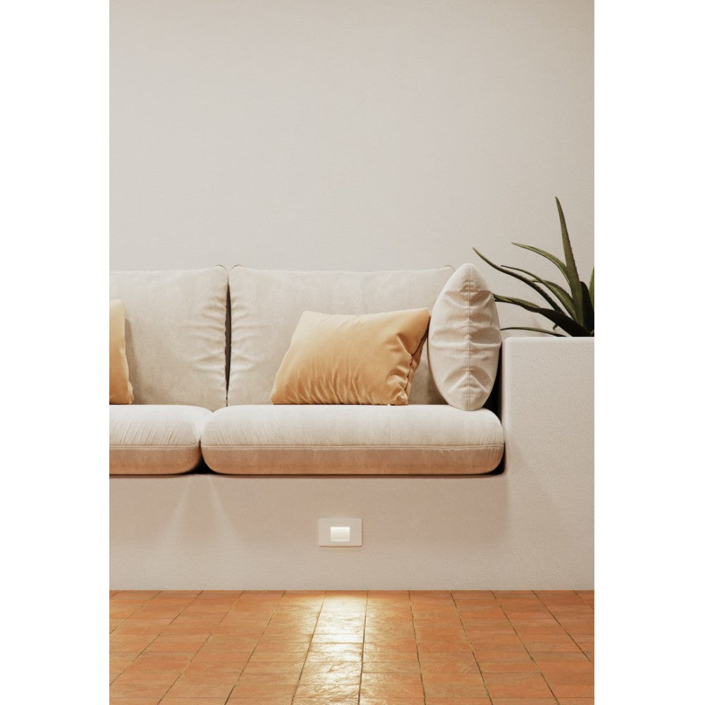 Beneito & Faure - Luce da incasso segnapasso LED Mis Sq Wall 3W - Segnapasso da parete squadrato IP65 Switch 2700K/3200K/4000K - Corten