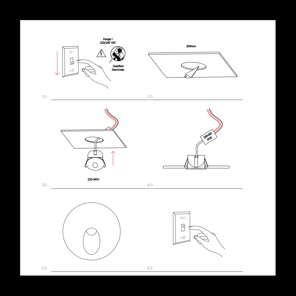 Polo - Luce da incasso segnapasso LED Beneito & Faure - 2W, Luce naturale 4000K, 65° - Faretto da incasso Rotondo Bianco