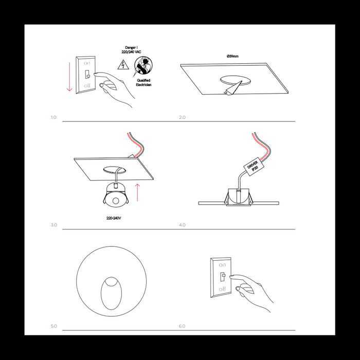 Polo - Luce da incasso segnapasso LED Beneito & Faure - 2W, Luce naturale 4000K, 65° - Faretto da incasso Rotondo Bianco