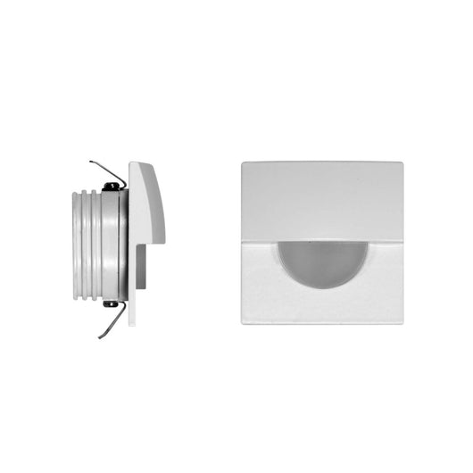 Skin - Luce da incasso segnapasso LED Beneito & Faure - 2W, Luce calda 3000K, 120° - Applique da incasso Quadrata Bianca