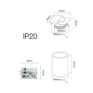 Skin - Luce da incasso segnapasso LED Beneito & Faure - 2W, Luce calda 3000K, 120° - Applique da incasso Quadrata Bianca