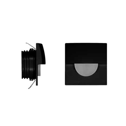 Skin - Luce da incasso segnapasso LED Beneito & Faure - 2W, Luce calda 3000K, 120° - Applique da incasso Quadrata Nera