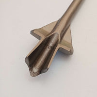 Benman scalpello punta a sgorbia da 35mm ed alette per tassellatore sds-max - lunghezza 380mm