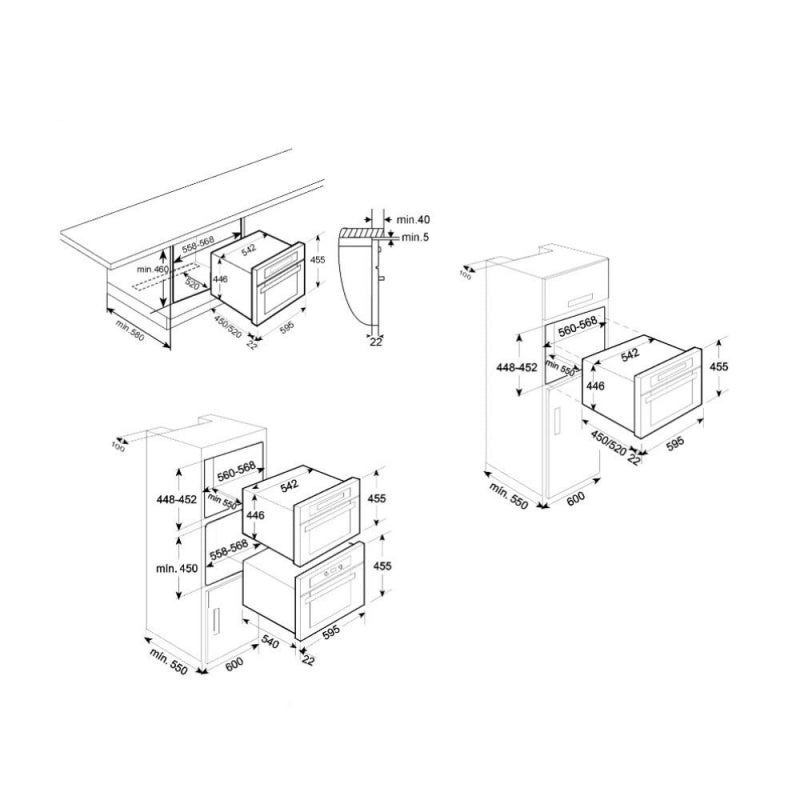 BERTAZZONI F45PROCST Forno vapore incasso 45