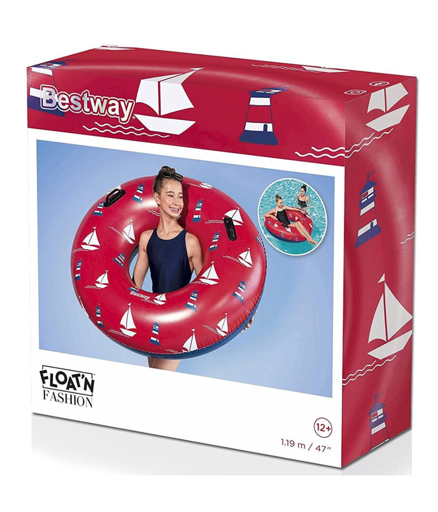Bestway Salvagente Fashion Ciambella Gonfiabile Nautical Due Colori Assortiti         