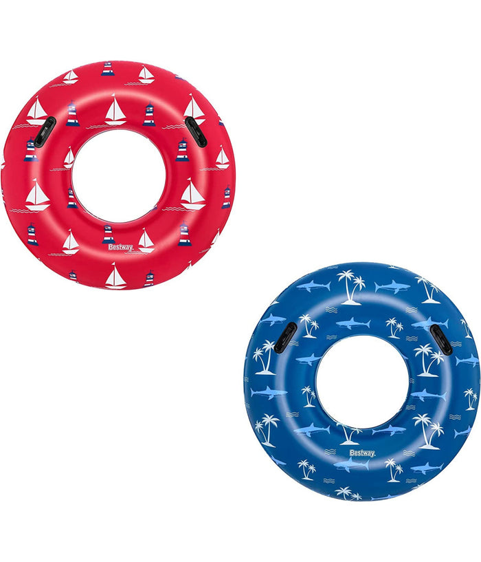 Bestway Salvagente Fashion Ciambella Gonfiabile Nautical Due Colori Assortiti         