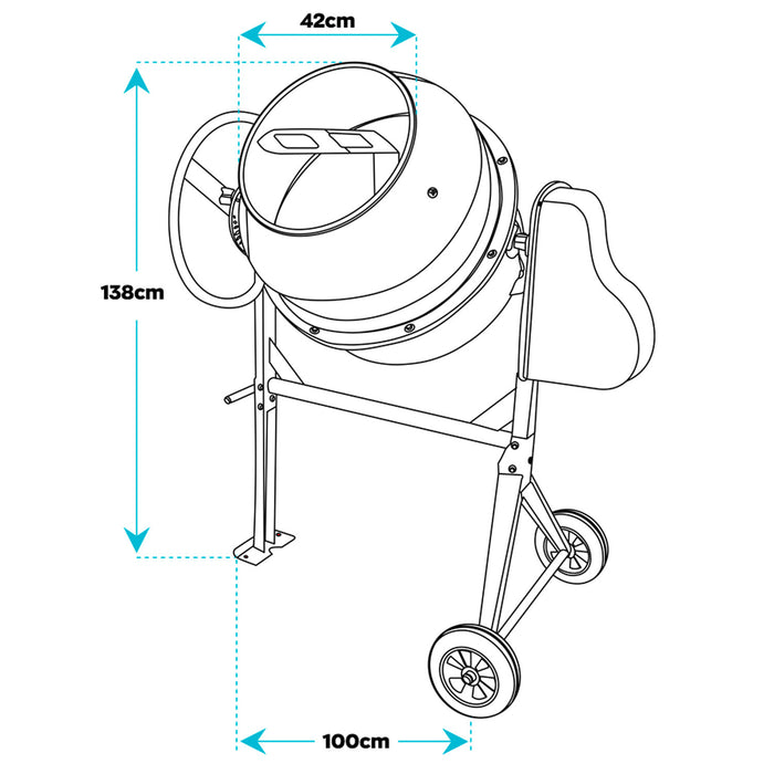 Beton 180 - Betoniera Boudech 800 W 180 Lt