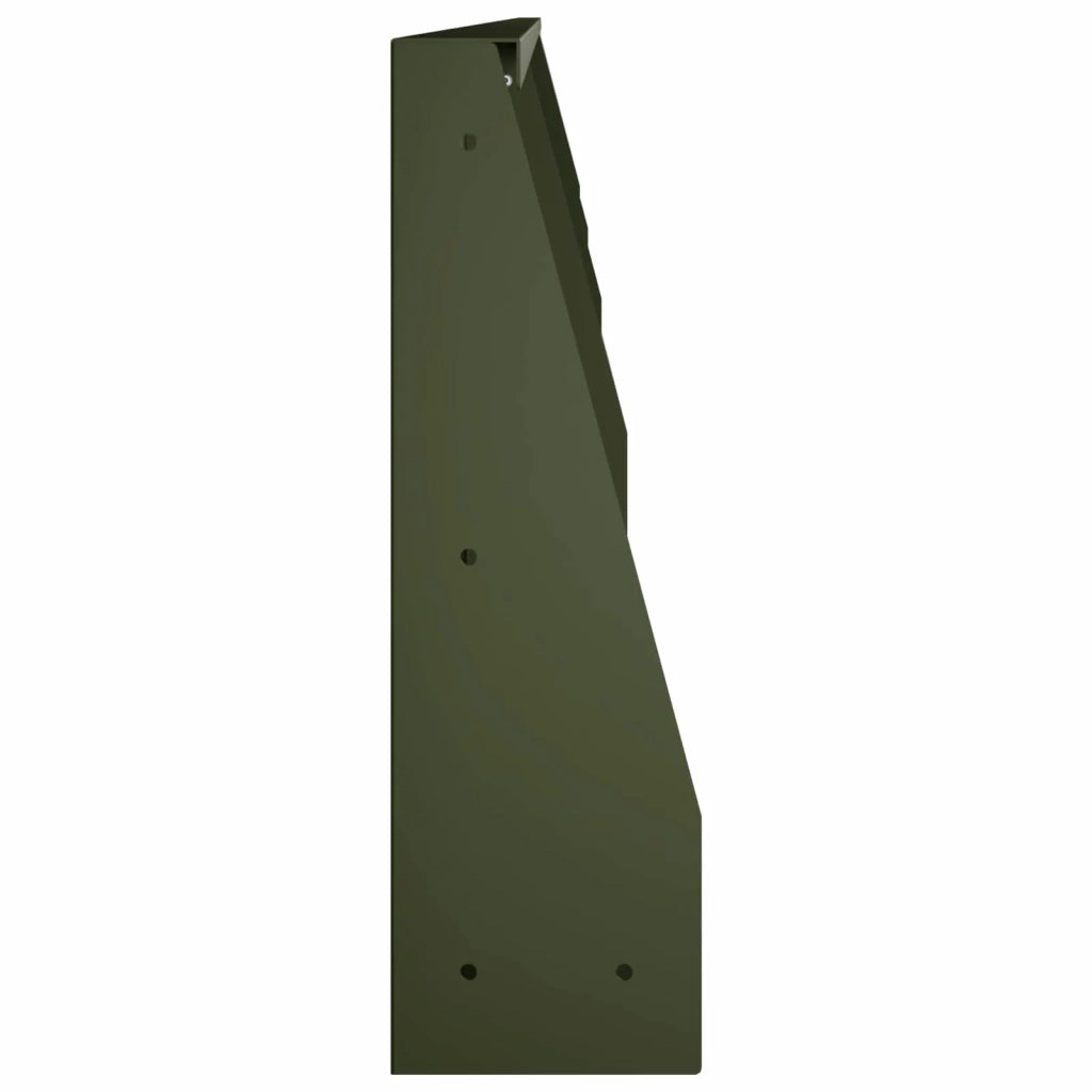 Muro di contenimento 4 pz 100 x 12 x 40 cm Acciaio Verde Oliva 3449040
