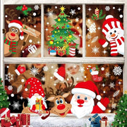 Decorazioni per finestre di Natale 267 pezzi - doppie - riutilizzabili - statiche - adesivi PVC - finestre in vetro - decorazione di Natale - 10 fogli - 20 x 30 cm