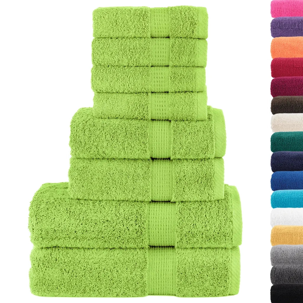 Set ASciugamani SOLUND 8 pz | Teli per bagno Verdi 600 gsm