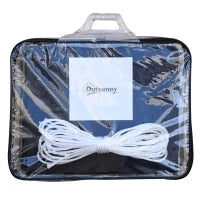 Velo Parasole Rettangolare 6 x 4 m in Polietilene ad Alta Densità, Protezione UV, Con Sacca per il Trasporto, Blu