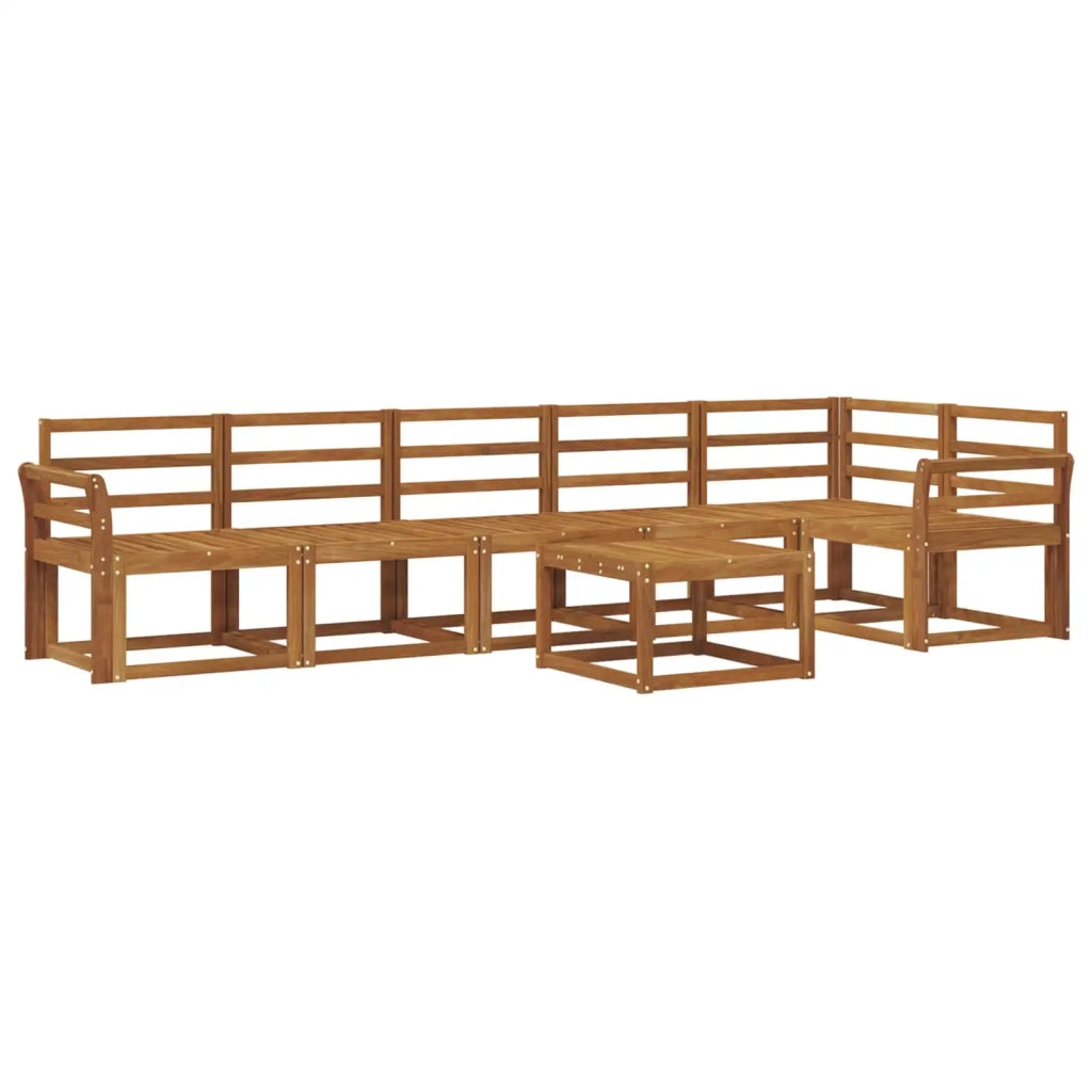 Set di divani da esterno 7 pcs Naturale