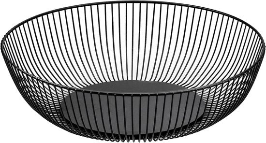 Scaletta in acciaio nera 275 x 9 cm - design fruttaio in metallo - design a rete per fruttaio - conservazione per verdure e frutta Scaletta in acciaio