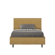 Letto 1 Piazza e Mezzo 120x210 cm con Rete e Contenitore Adele Labirinto 06 Giallo