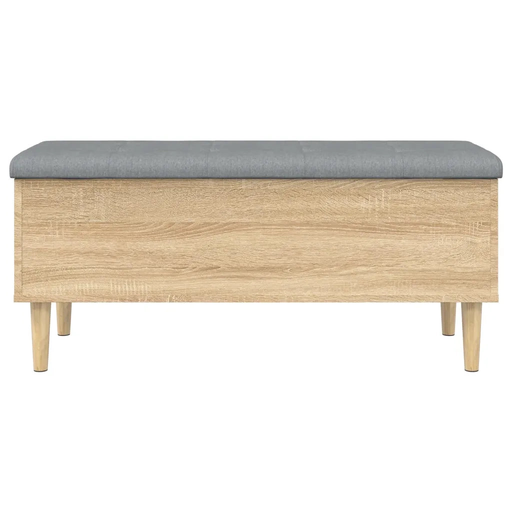 Panca Portaoggetti Rovere Sonoma 102x42x46 cm Legno Multistrato 835084