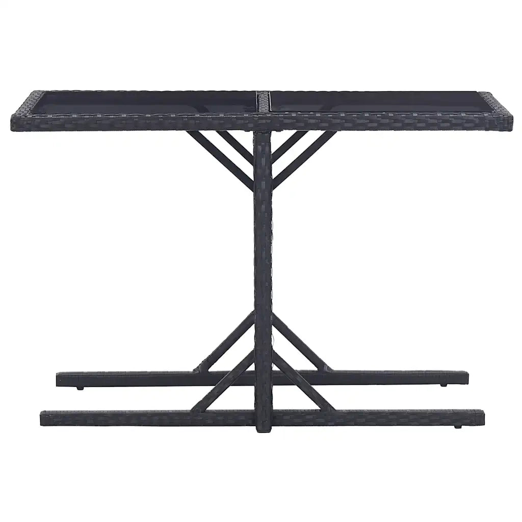 Set Mobili da Pranzo per Giardino 3 pz | Set Salotto da Giardino Nero