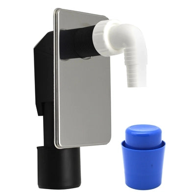 SIFONE LAVATRICE AD INCASSO CON PLACCA INOX- Diam. 40-50- DH- pezzi 1