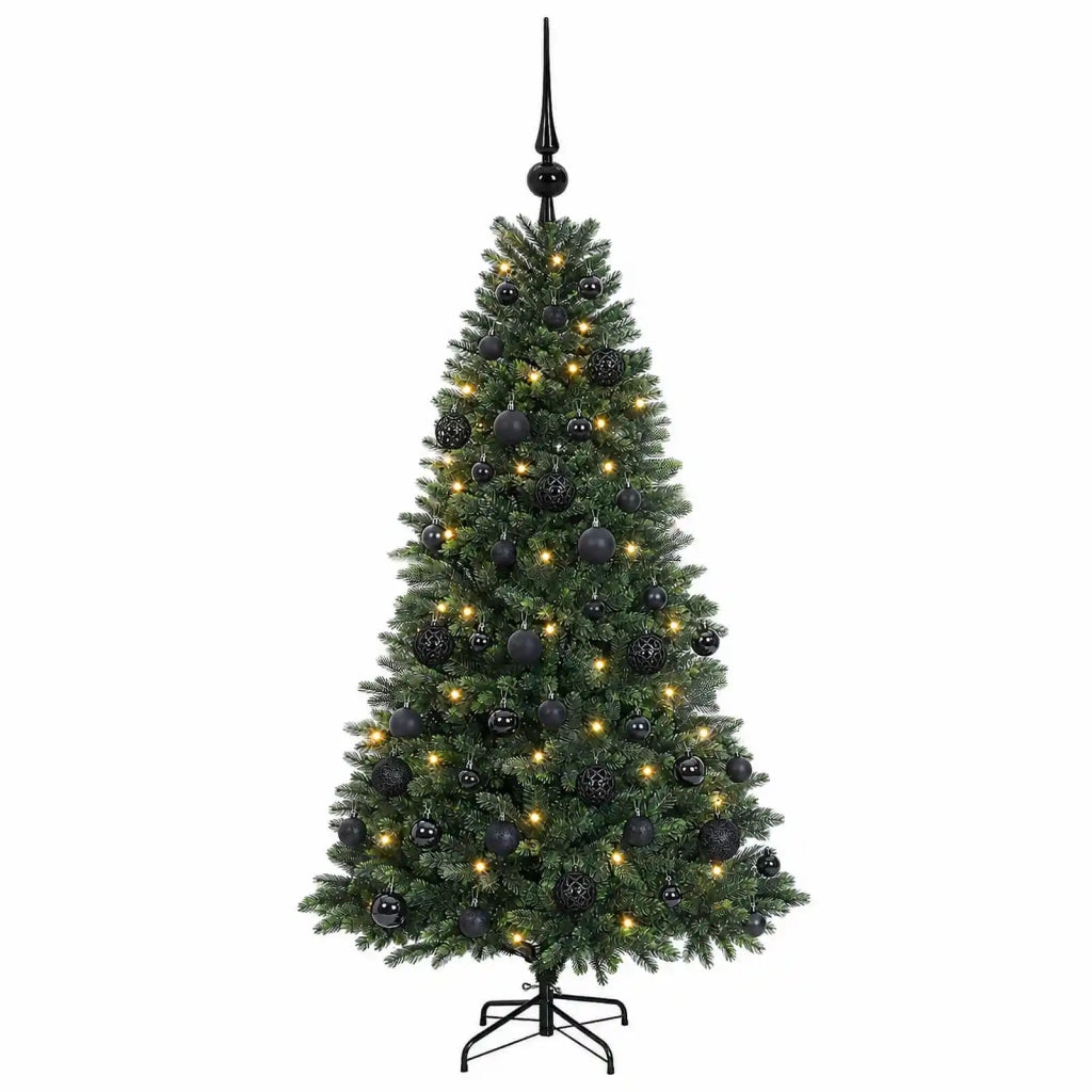 Albero di Natale Artificiale con Palline 150 cm 150 LED 3465596