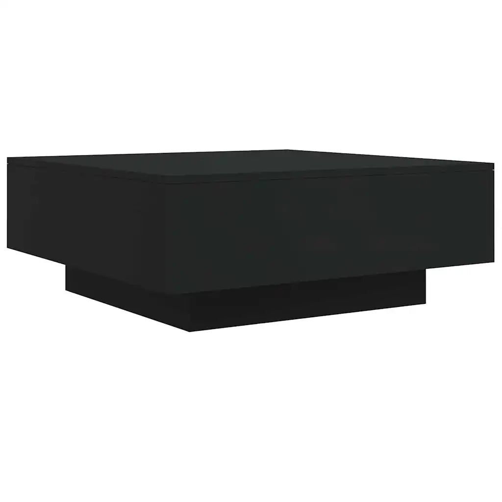 Tavolino da Salotto Nero 80x80x31 cm in Legno Multistrato 836582